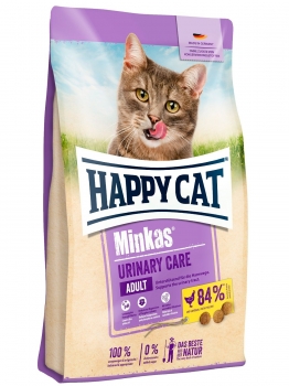 Сухой корм для профилактики мочекаменных заболеваний Happy Cat Minkas Urinary Care Adult 32/12 (домашняя птица)